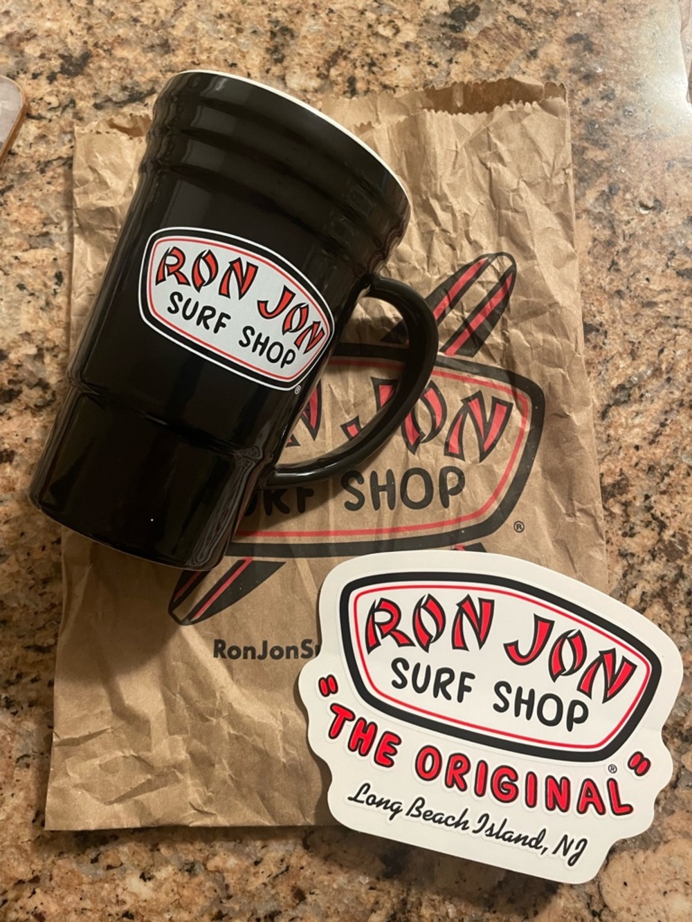 Ron Jon surf shop Logo Ceramic Mug - and sticker